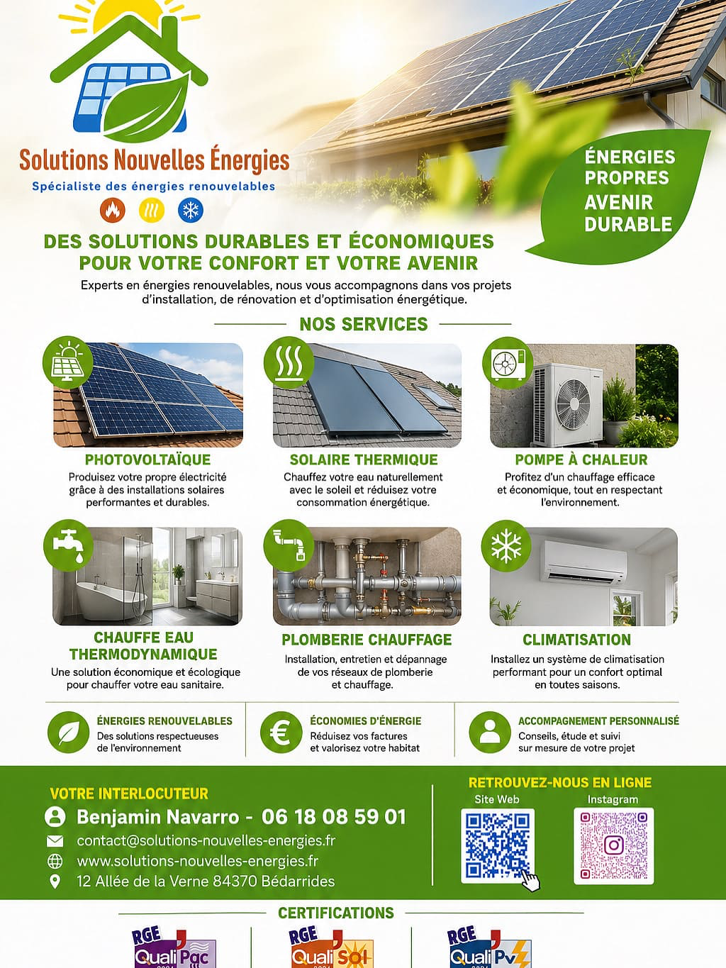 Réalisation de Solutions Nouvelles Energies
